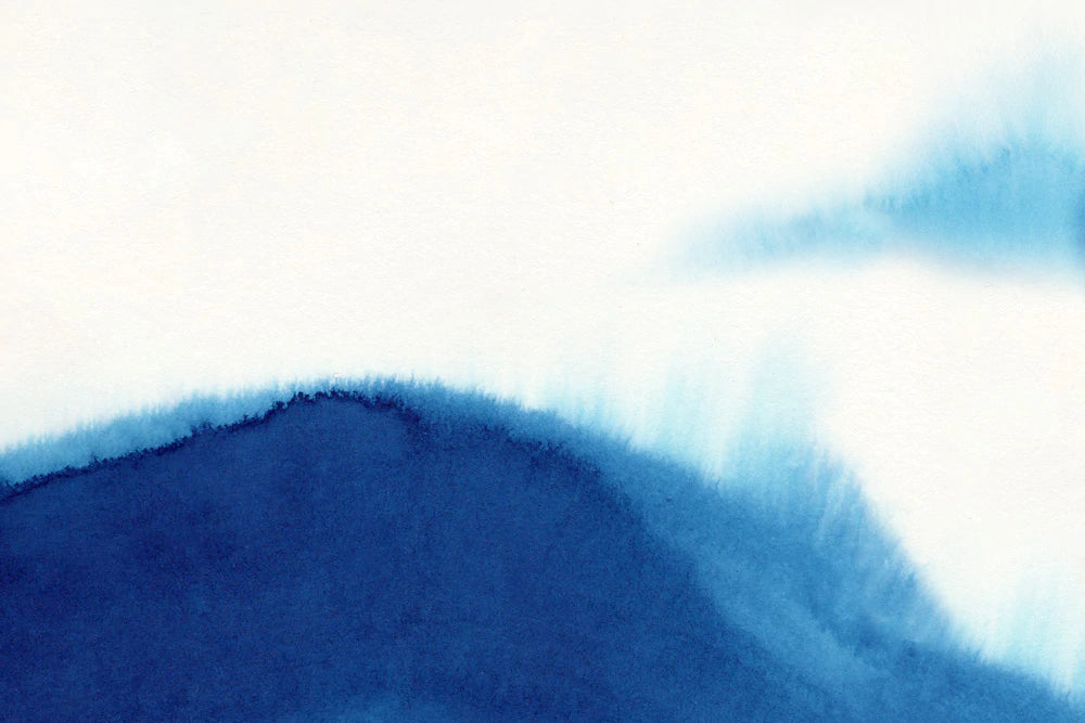Soothing Blue Watercolor Gradient Mural Wallpaper
