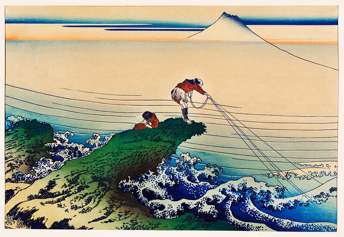 Vintage Japanese Ocean Wave Mural Wallpaper