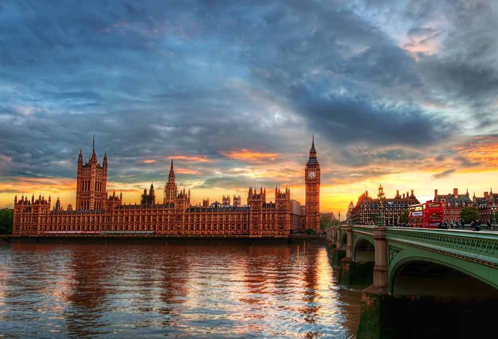 riverside big ben clock tower wallpaper decoration