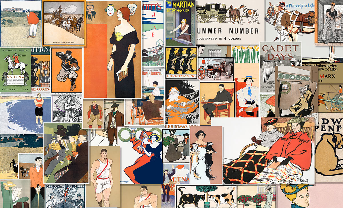 Collage de magazine Art Déco vintage