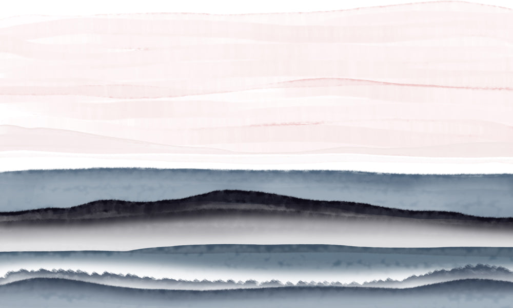 Abstrakte Aquarellwellen Wandtapete