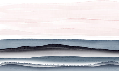 Abstract Watercolor Waves Mural Wallpaper