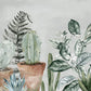 Unique Watercolor Cactus Custom Wallpaper Mural