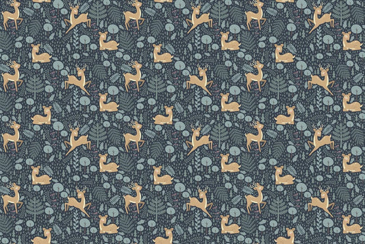 a one-of-a-kind deer wallpaper mural