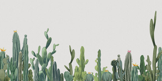 Desert Cactus Botanical Mural Wallpaper