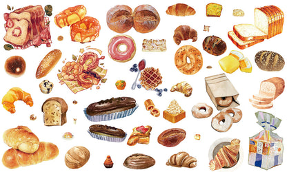 Colorful Watercolor Bakery Mural Wallpaper