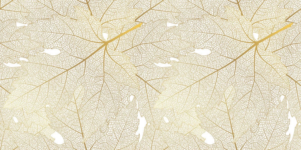 Gold Leaf Botanical Textured Mural Wallpaper