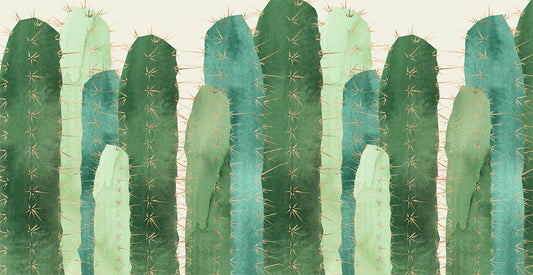 long green cactus wallpaper home decor