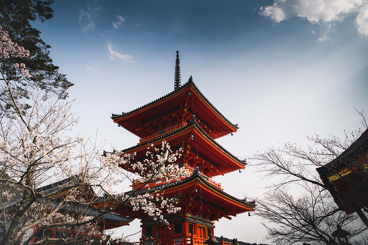 A plain wallpaper mural of the Chureito Pagoda Landmarks