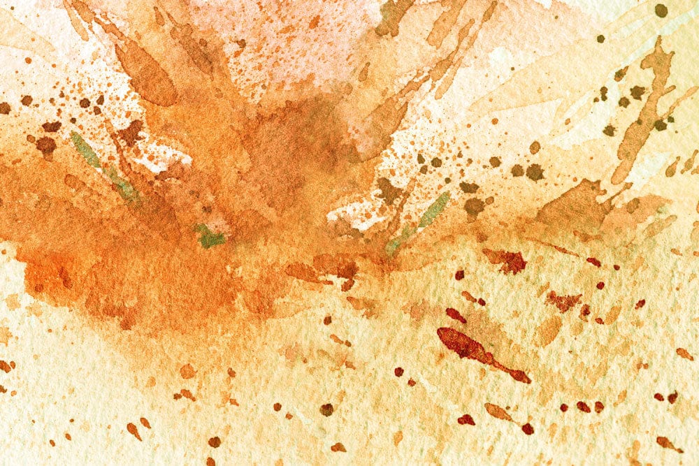 Abstract Watercolor Orange Splash Mural Wallpaper