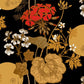 wallpaper in the form of a golden moon and flowers