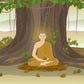 Meditation Under Linden Religious Wallpaper Home Decor