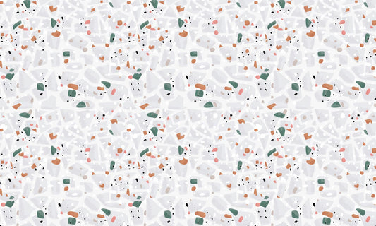 Living Room Wallpaper with a Dot and Marble Pattern Mural