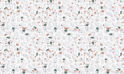 Living Room Wallpaper with a Dot and Marble Pattern Mural