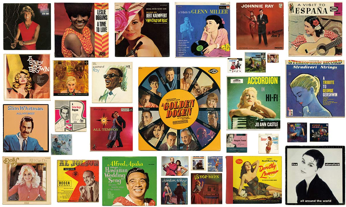 Retro-Vinyl-Schallplatten-Album-Wandbild