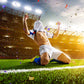 Plain Wallpaper with a Soccer Game and a Victory Image