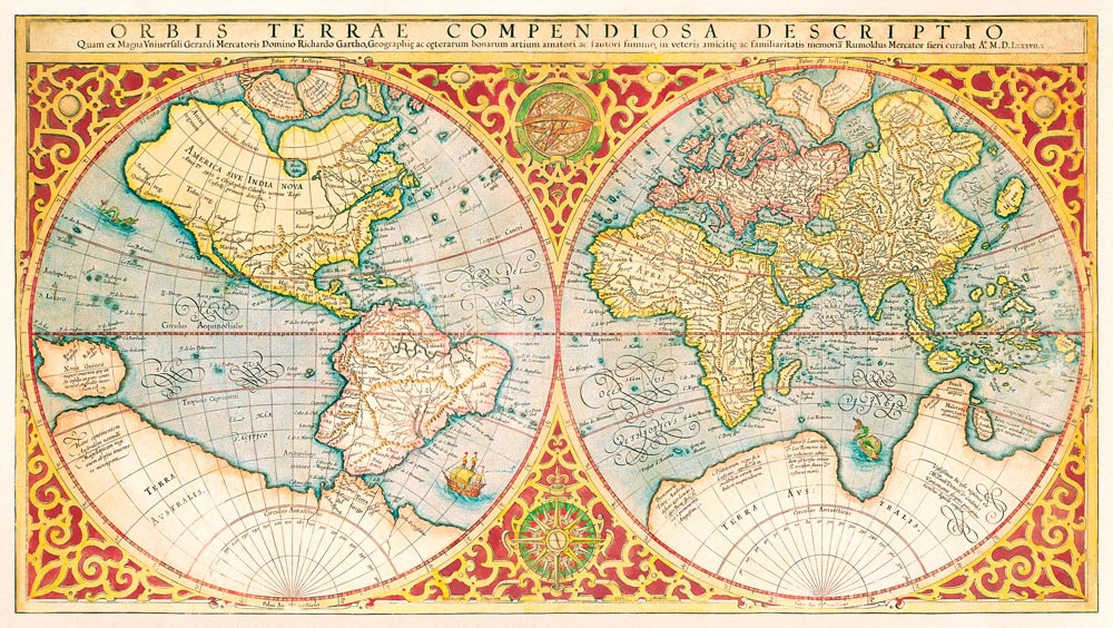 Orbis Terrae Descriptio Customzied Map Wallpaper Mural