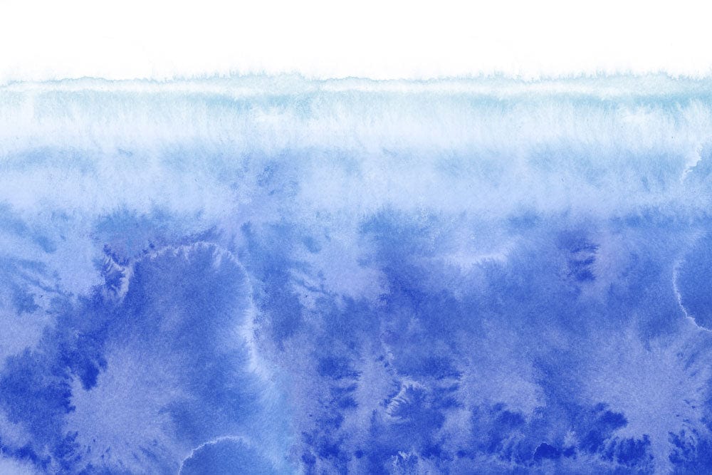Soothing Blue Watercolor Abstract Wall Mural