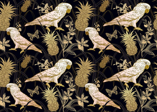 a mural for the space that is lovely and golden.