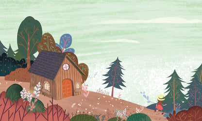 Enchanted Forest Illustrated Mural Wallpaper