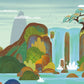 Enchanted Waterfall Forest Kids Mural Wallpaper