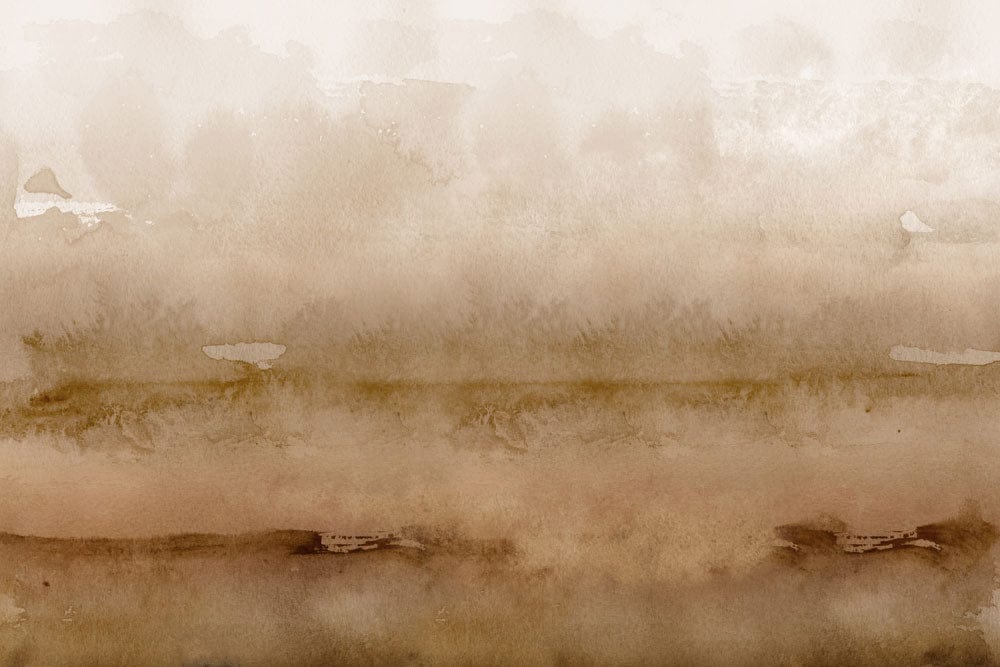 Abstract Watercolor Beige Gold Mural Wallpaper