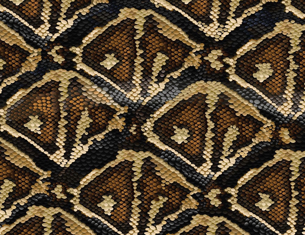 wallpaper mural with a python's skin that may be used for decorating your house.