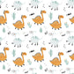 dinosaurs say hello to you in the form of an animal-pattern wall mural.