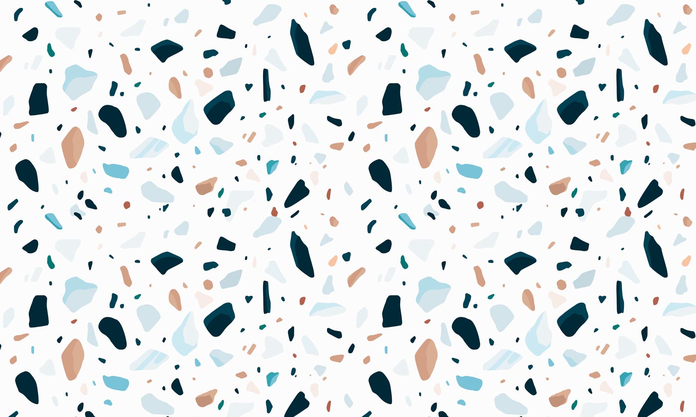 Mural Wallpaper Featuring a Colorful Dot and Marble Pattern