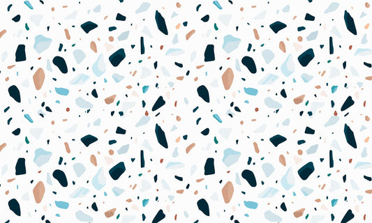 Mural Wallpaper Featuring a Colorful Dot and Marble Pattern