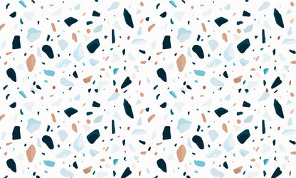 Mural Wallpaper Featuring a Colorful Dot and Marble Pattern