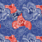wallpaper with a dark blue and red floral pattern