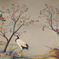 Wallpaper Mural for Home Decoration Featuring Autumn Birds and Trees