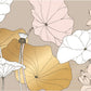 Pastel Golden Lotus Wallpaper Home Decor