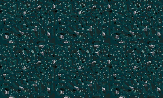Mural room wallpaper with a green marble pattern with green fragments.
