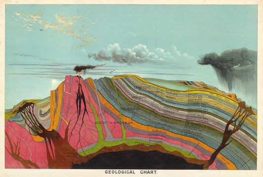 Vintage Geological Chart Wall Mural