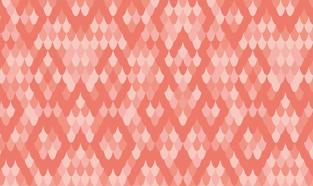 mural wallpaper in a pink abstract fur pattern for the interior of a home.