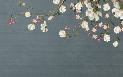 White Orchid Flower Wallpaper Home Decor