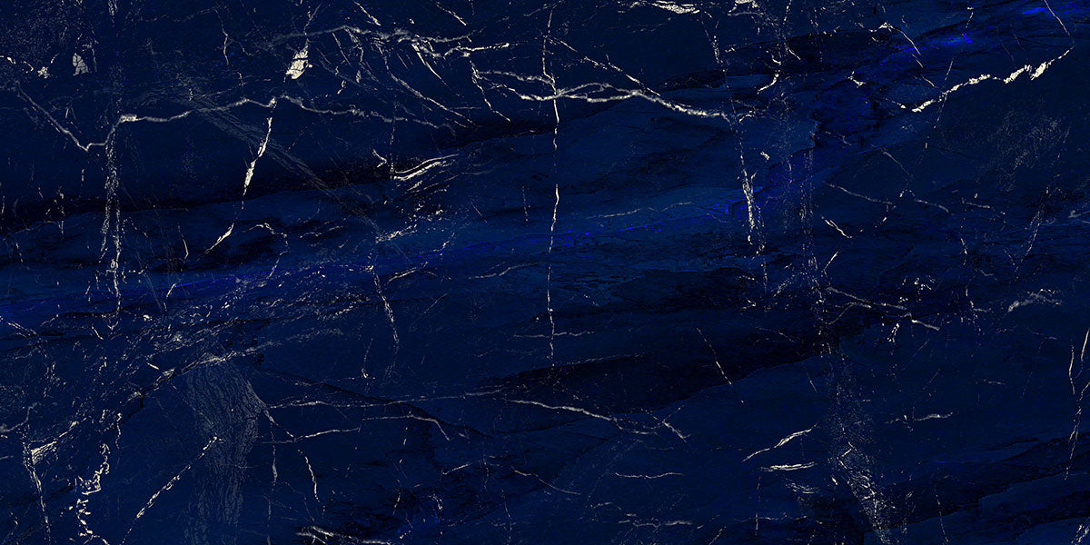 Dark Blue Crystal Geode Industrial Wallpaper Art