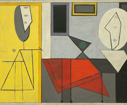 abstract picasso wallpaper mural home interior decor