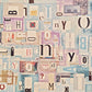 Stylish Letters Wallpaper Home Decor