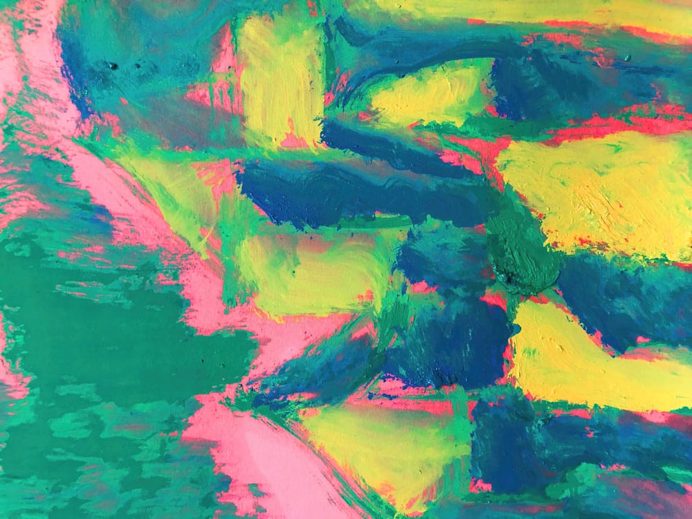 Vibrant Abstract Artistic Brush Mural Wallpaper