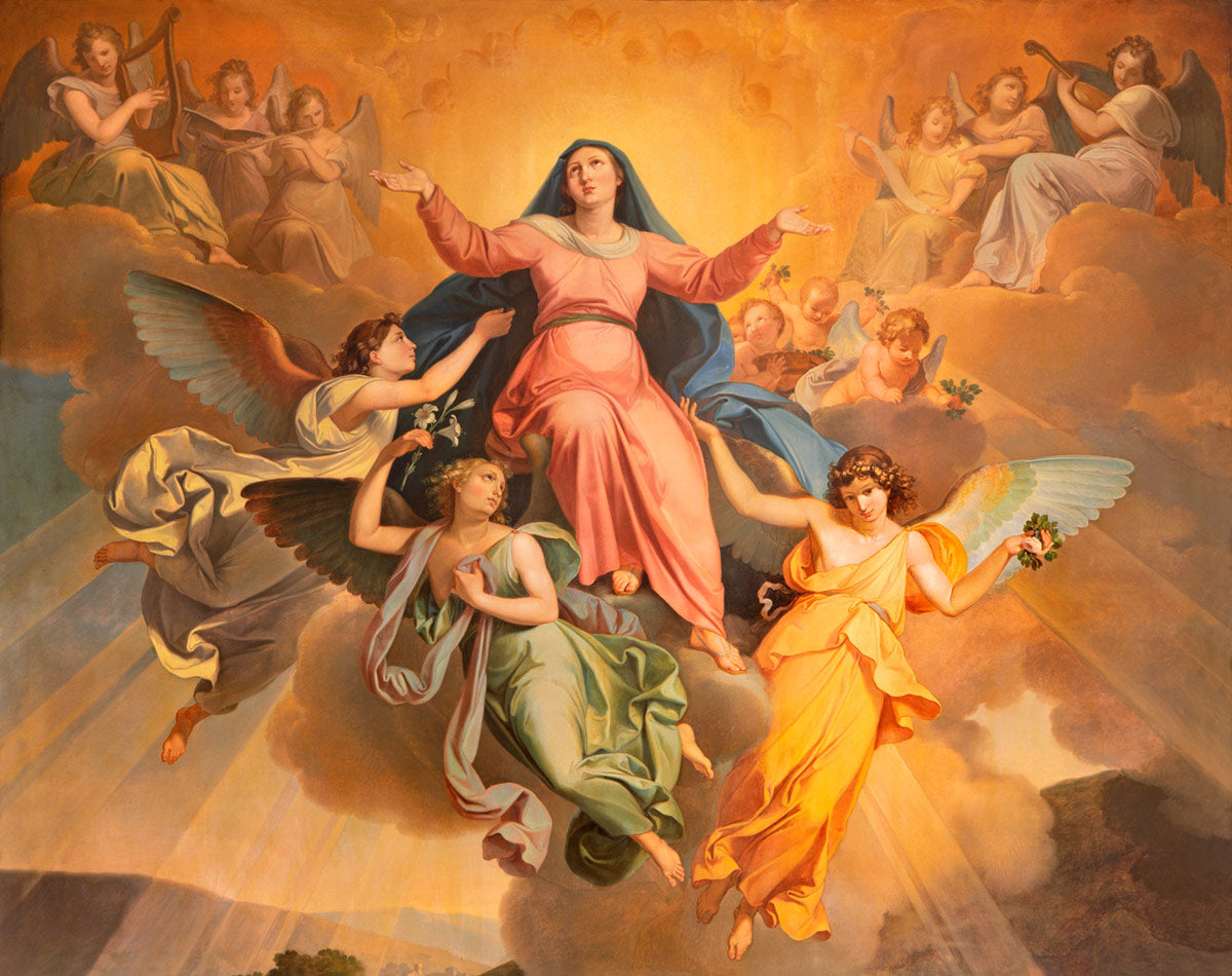 Classic Angelic Fresco Style Mural Wallpaper