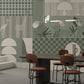 Modern Bauhaus Geometric Wallpaper