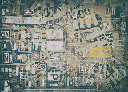 Vintage Font Custom Wallpaper Home Decor