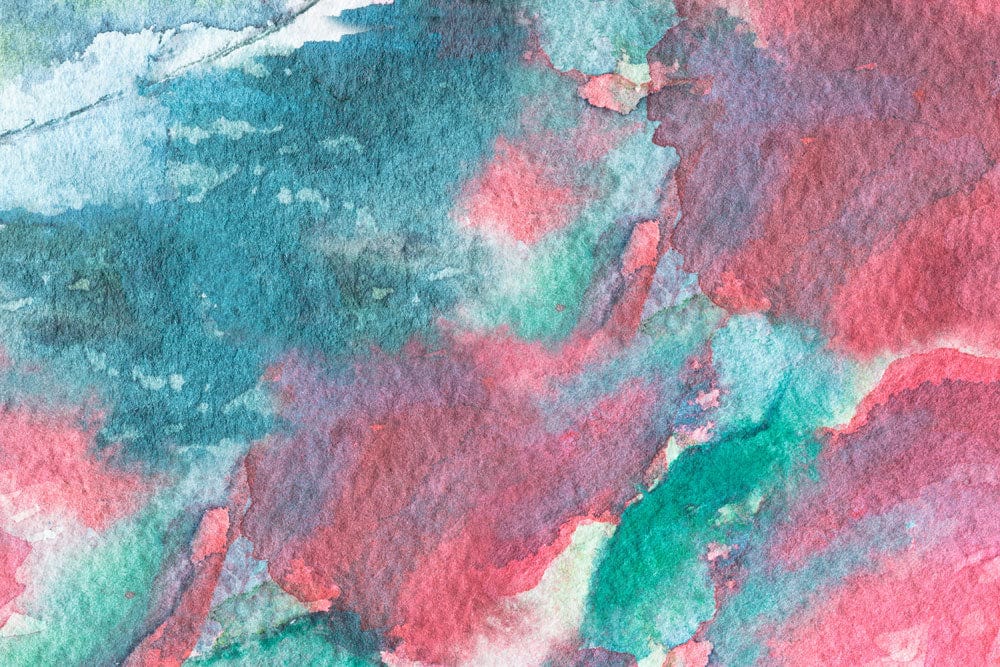 Papier Peint Panoramique Tache d'Aquarelle Mixte