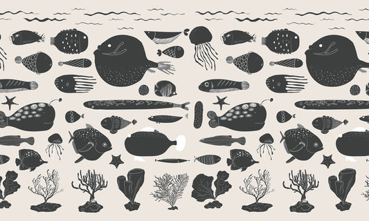 Decorate your home with this stunning marine animal wallpaper mural.