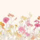 Plain Colored Flowers Wallpaper Mural