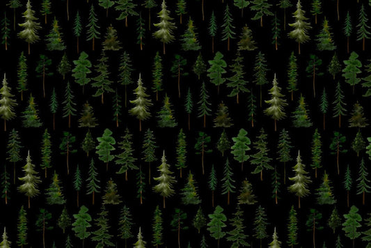 dark green forest wallpaper mural home interior decor