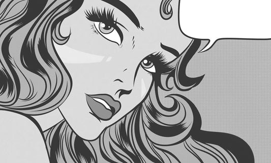 Retro Pop Art Woman Mural Wallpaper